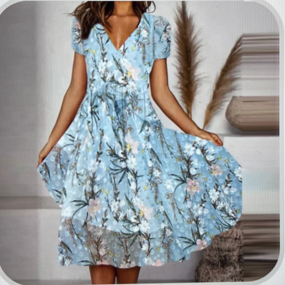 Cayred Blue Meadow floral dress